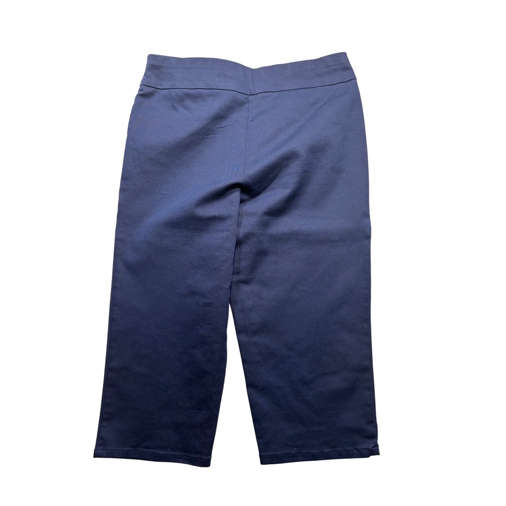 Croft & Barrow Womens 12P Navy  Effortless Stretch Capri Pull On‎ Pants #K10